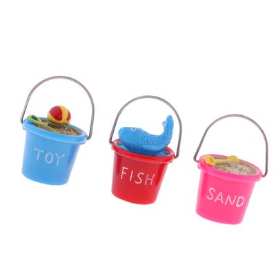 1:12 Dollhouse Miniature DIY Model Toys Scene Accessories Beach Bucket OrnameBSC
