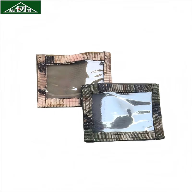 Tactical Camouflage Name Velcro Patches with Transparent ID Holder