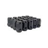 20 Pcs Black Wheel  Nuts  Closed End Bulge Acorn Lug Nuts  m12x1.25,m12x1.5,m14x1.5,1/2-20",Hex 19mm,height 35mm Wheel Nuts