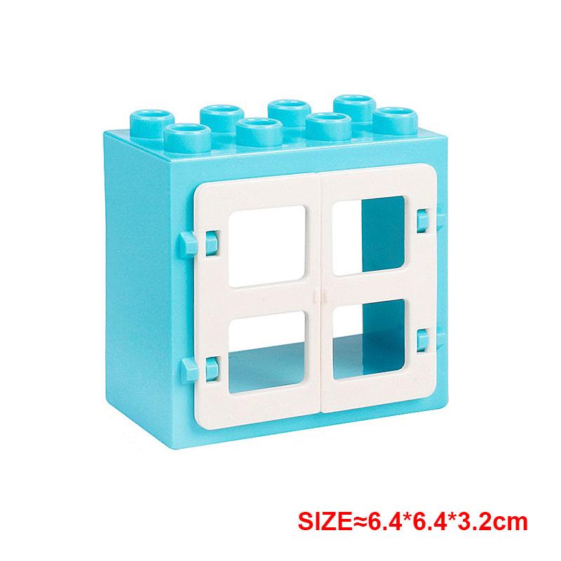 Accesorii Asamblare Blocuri Mari de Construcție DIY Acoperiș Perete Balustradă Casă Oraș Fermă Set Serie Loc de Joacă Cadou Jucării pentru Copii