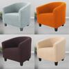 Thickened Elastic Sofa Cover For Single Sofa Chair Leisure Club With U-shaped Design Deep Grey