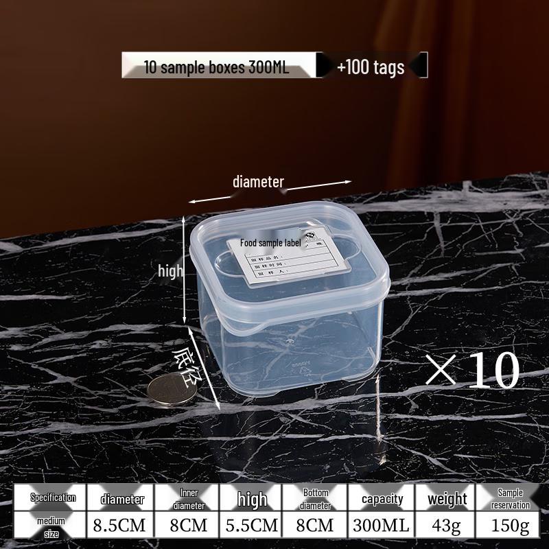 300ml Single Compartment Plastic Food Container (10 Pack)