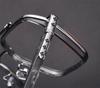 William Chan Anti-Blue Light Retro Large Frame Glasses with Double Bridge, Fashionable Myopia-Ready.