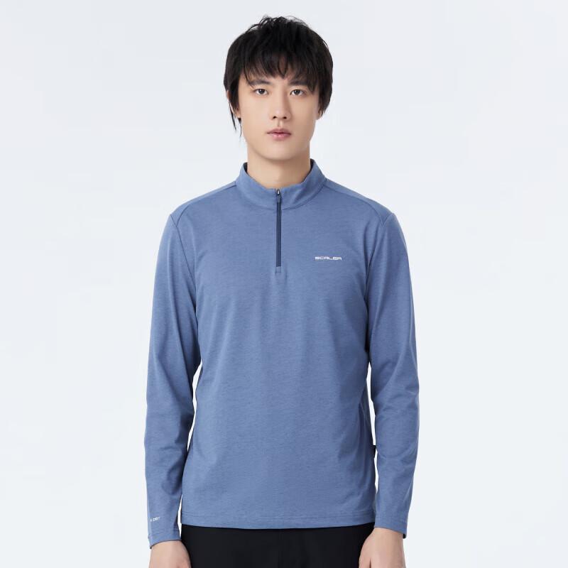 Skelon Men s Stand-up Collar Long Sleeve T-shirt XL