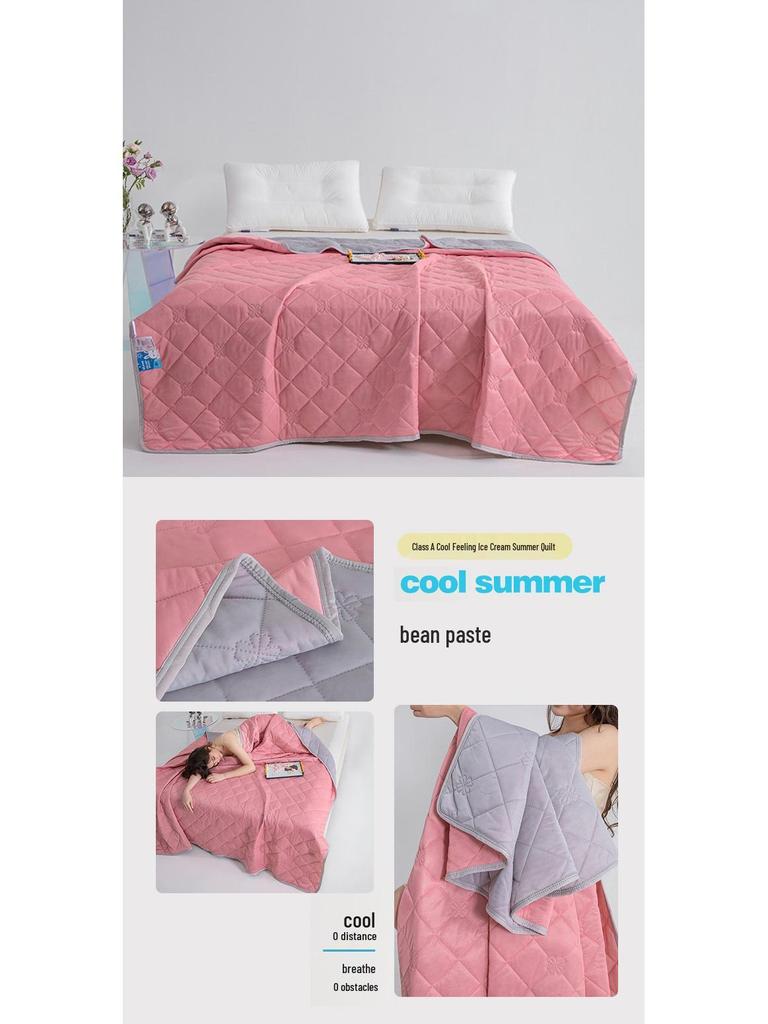 Seiden-Sommerdecke mit kühlendem Effekt: Einzel-/Doppelbett, Maschinenwaschbar, Klimaanlagen-geeignet, Dünner Geschenke-Quilt