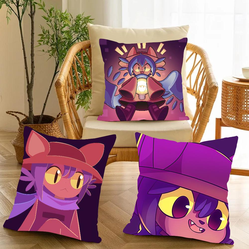 Cute Game O-Oneshot Niko Pillow Case Applicable Space For Guest Rooms Interiors Cars Office House Decoration