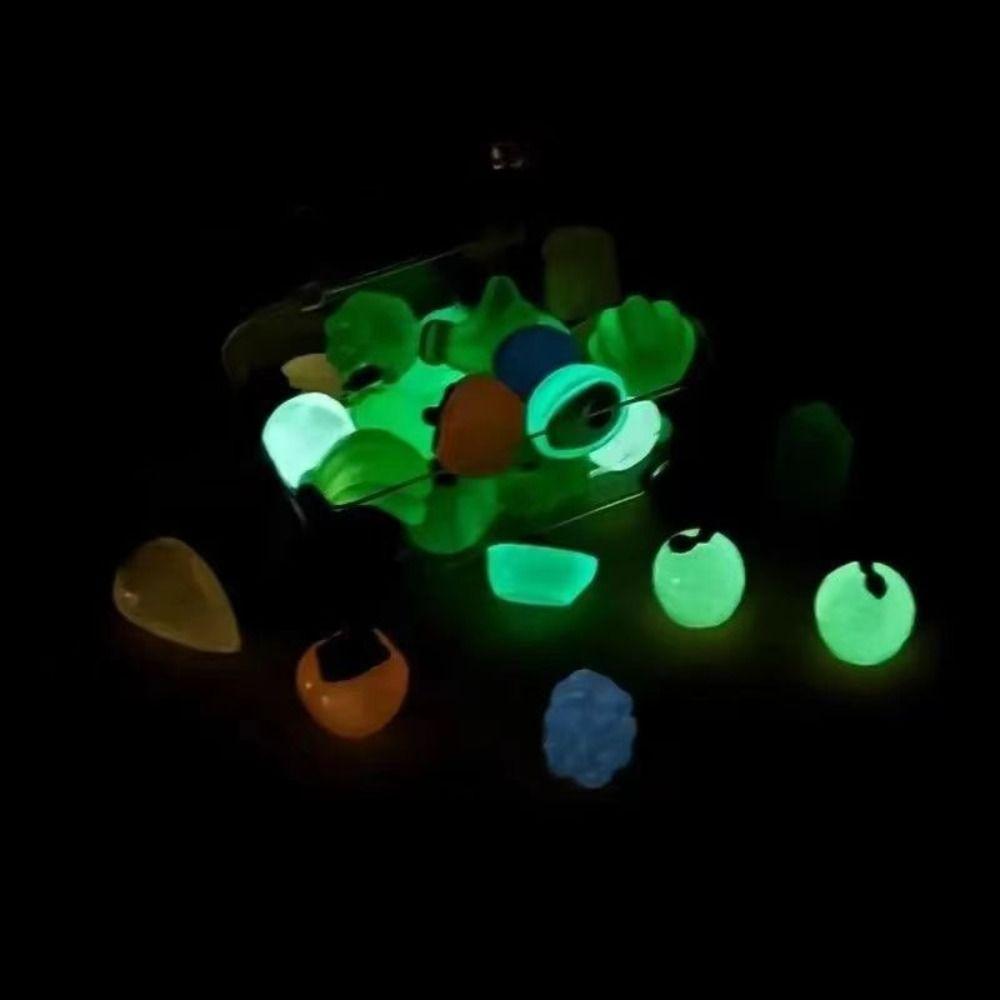 Retractable Wheels Mini Suitcase Fruits Glow In The Dark Luminous Fruits Toy  Jewelery Storage Box