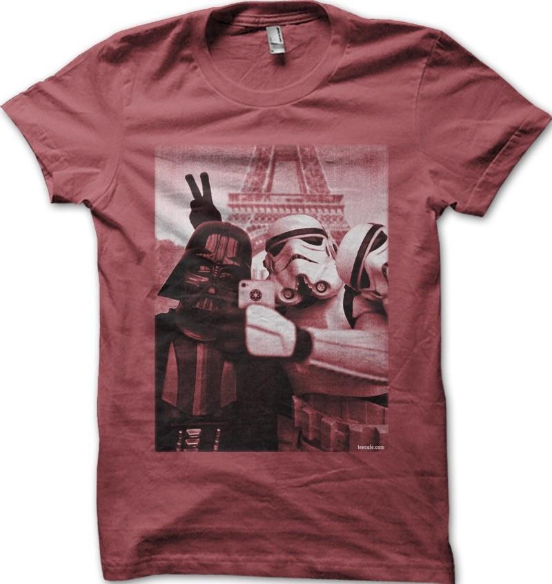 Star Wars StormTrooper Darth Vader JEDI Selfie Paris YODA red t-shirt OZ9773 S разноцветный