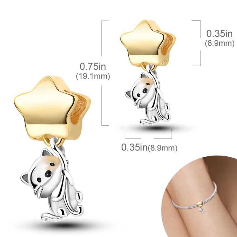 New Copper Plated Cute Dog Pets Charms Beads Fit Original Bracelet Charms Diy For Women Pendant Beads Jewelry Gift