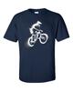 Particle Dot Stencil Mountain Bike Biking Biker MTB Road Cyclist Bicycle TShirt