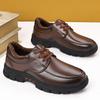 Cotton shoes men's winter new men's casual leather shoes warm men's shoes medium old dad shoes
