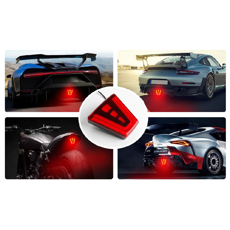 Led Brake Pilot Lights Sporty F1 Style Rear Tail Lights 12V Car Flash Warning Reverse Stop Safety Signal Lamps For Auto SUV Moto Back Up Lights 1