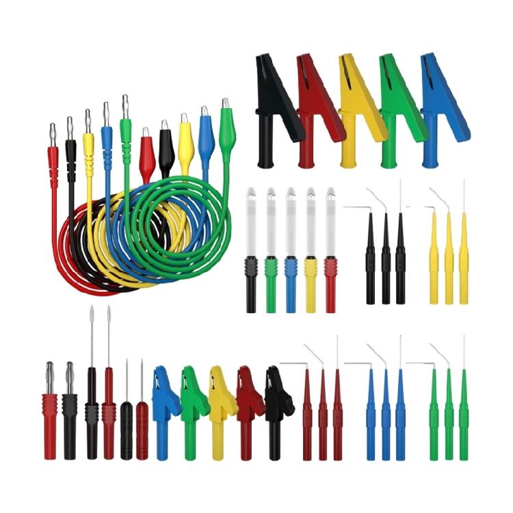 

Advanced 41pc Not Piercing Test Leads System Comprehensive Test Leads set for Safe Electronics Diagnostics & Repairs 1
