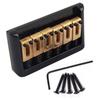 Guitar Parts Brass Saddle 6 String Fixed Hard Tail Hardtail Guitar Bridge Black
