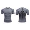 Men's Short-Sleeve Compression Quick-Dry T-Shirts Suitable for Gym Workouts Running Breathable Stretchy Moisture-Wicking Sweatshirt Elastic Top