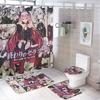 Anime Character Printed Shower Curtain Modern Non-Slip Carpet Shower Curtain Waterproof Polyester Home Decor 180