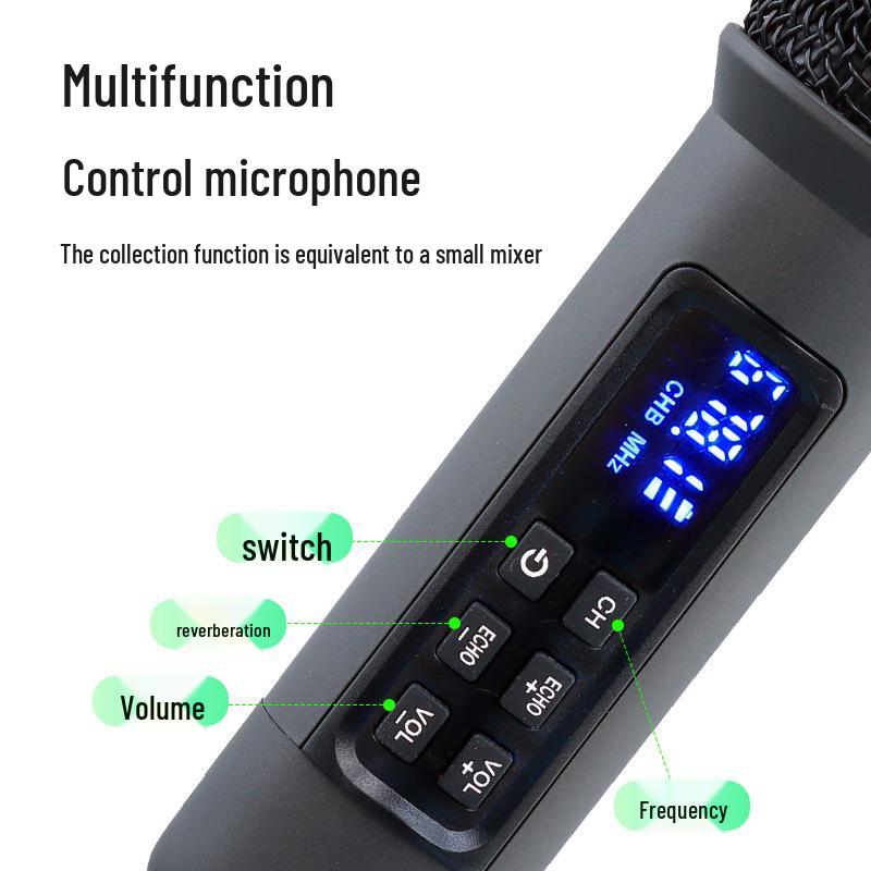 Universal Wireless Bluetooth Microphone with Professional Stage Reverb