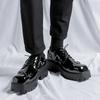 Black Brogue Shoes Men Classic Platform Oxford Dress Shoes Men Retro Patent Leather Footwear Low-Ankle Party Shoes Zapatillas