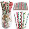 Tableware Paper Biodegradable Drinking Straws Christmas Decoration Party Supplies Bar Tools