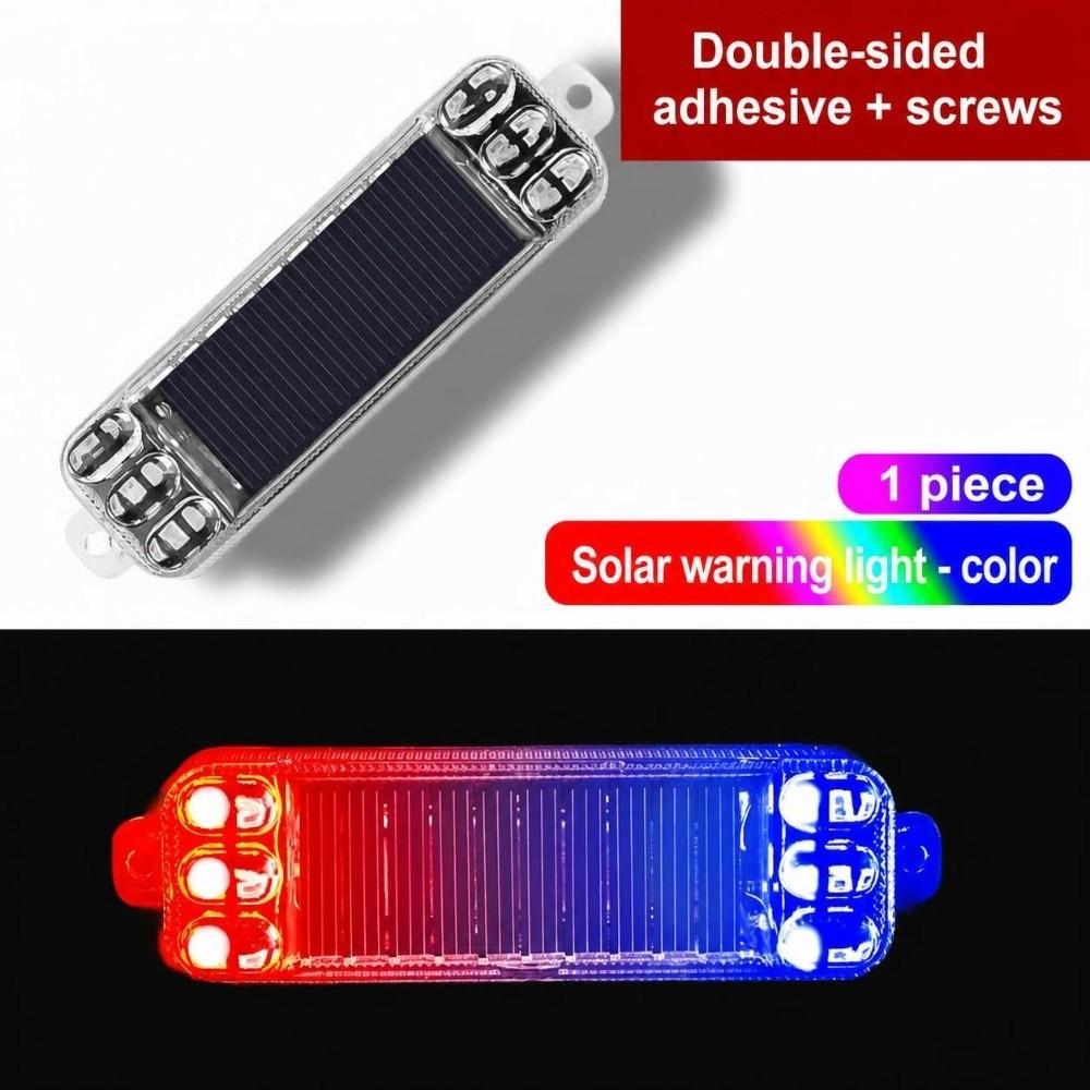 Wireless Tail Flashing Light Solar Powered Anti Collision Safety Light Night Use