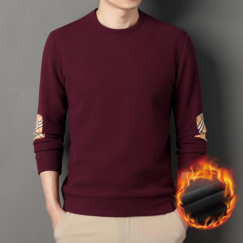 Long Sleeve T-shirt Men's Winter New Youth Korean Round Neck Set Sweater