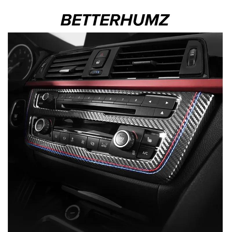 For BMW F30 F32 F34 3 Series 2013- Center Console CD Panel Cover Made of Alcantara Trim Sticker Moulding Interior Accessory