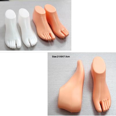 2PCS Female Foot Sock Sox Display Mold Short Stocking Mannequin White #8Y