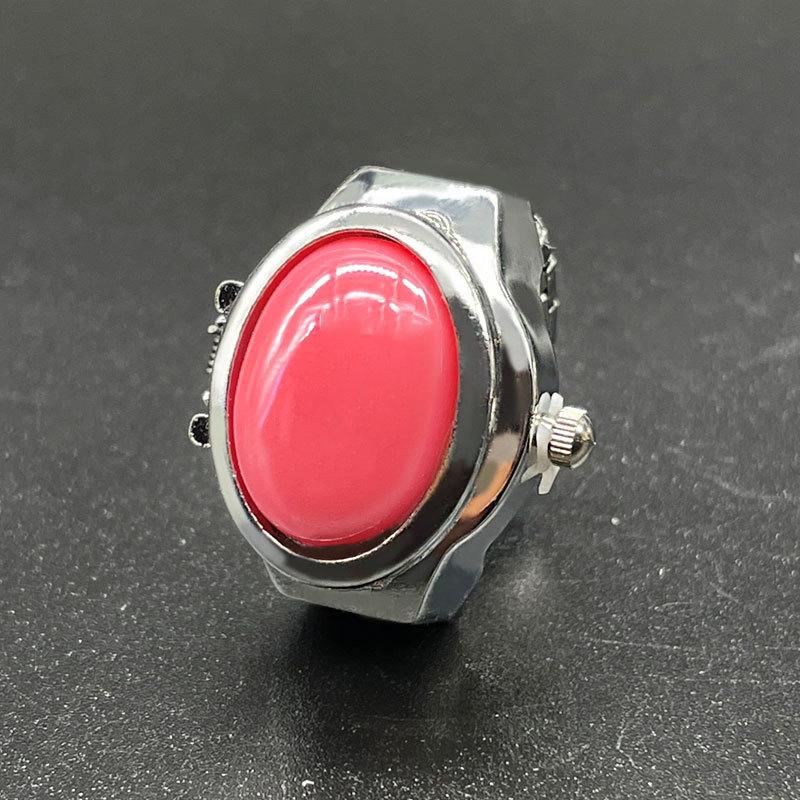 

1 шт. винтажные часы на палец в стиле панк унисекс овальные раскладные кварцевые часы со стразами на палец