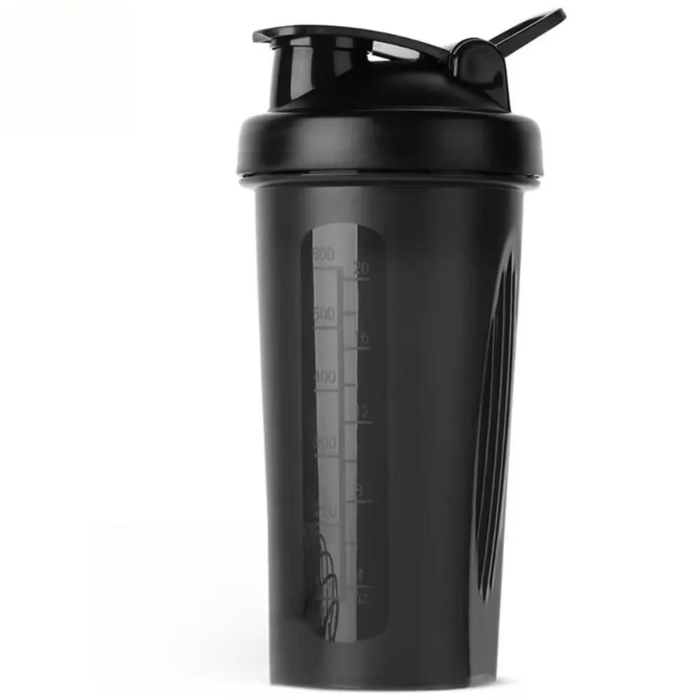 1 Pack Shaker Cup Protein Powder Shaker Cup with Metal Stirring Ball 20OZ Water Cup with Flip Lid Suitable for Outdoor Sports