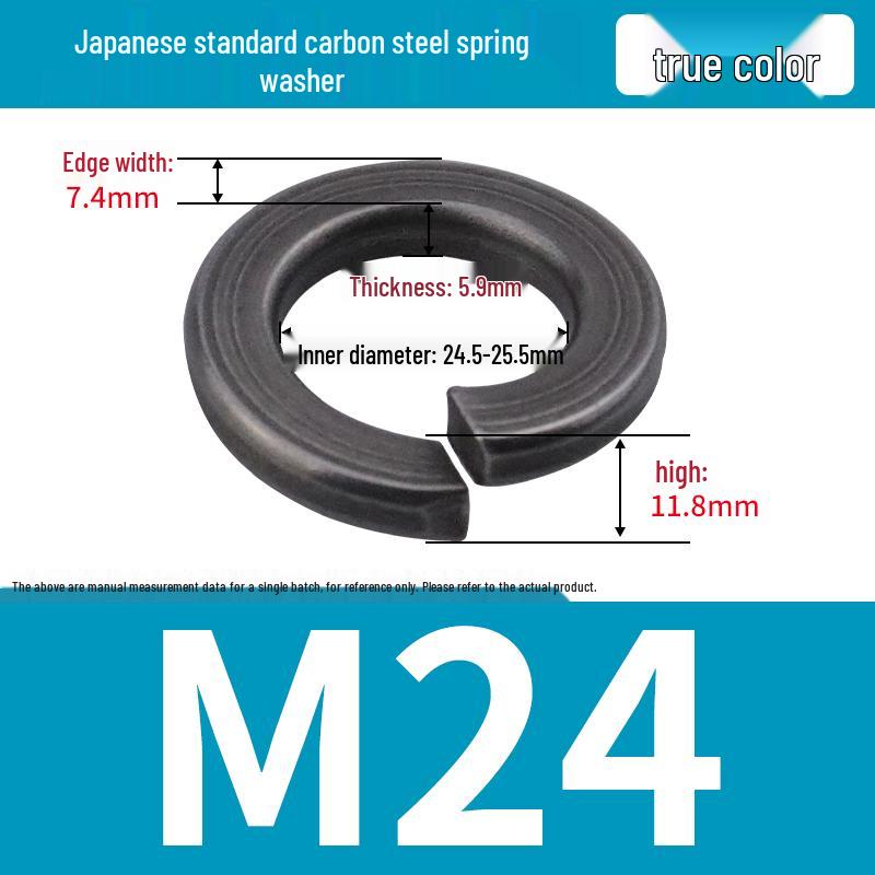 Stainless Steel & Blackened Carbon Steel Spring Washers (M1.6-M42) Elastic Open Washers