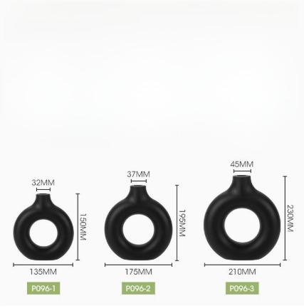 Kreative donut-förmige Vase, Vase aus Kunststoff im nordischen Stil, Minimalistische Blumengestecke, Tischdekoration, Dekoration für Wohnzimmer zu Hause