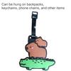 Söt Capybara-berlock för väskor Mjuk PVC Japansk Stil Djur Bagagebricka Tillbehör Resväskidentifierare för Kvinnor Män