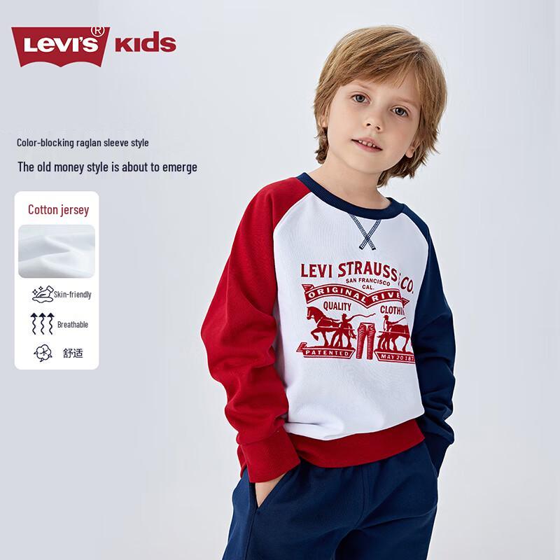 Levi s Kids Raglan Sleeve Round Neck Sweatshirt 160/76