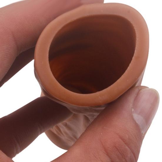 Yousheng Male Reusable Penis Sleeve Dildo Extender Enlargement Condoms Cock Delay Ring