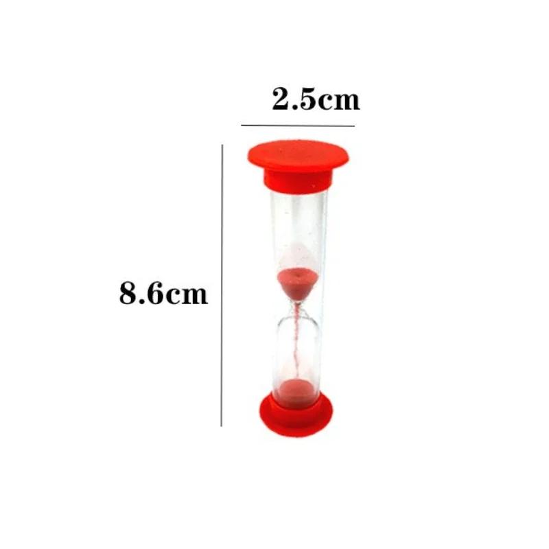 Timepiece Anti-fall Sand Watch Plastic Brush Timer 6 Piece Set Hourglass Decoration and Accessories for the Table Color Clock