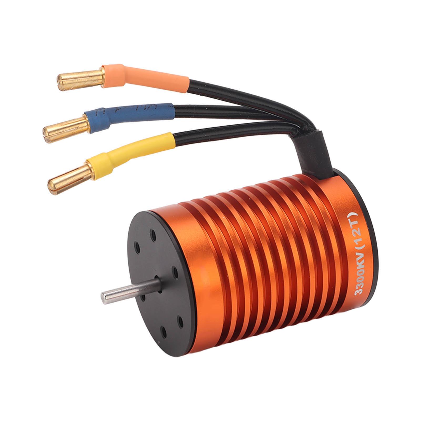 

RC Brushless Motor F540 3300KV 4 Pole 12 Slot High Torque Waterproof RC Car Brushless Motor for 1:10 Model RC Car