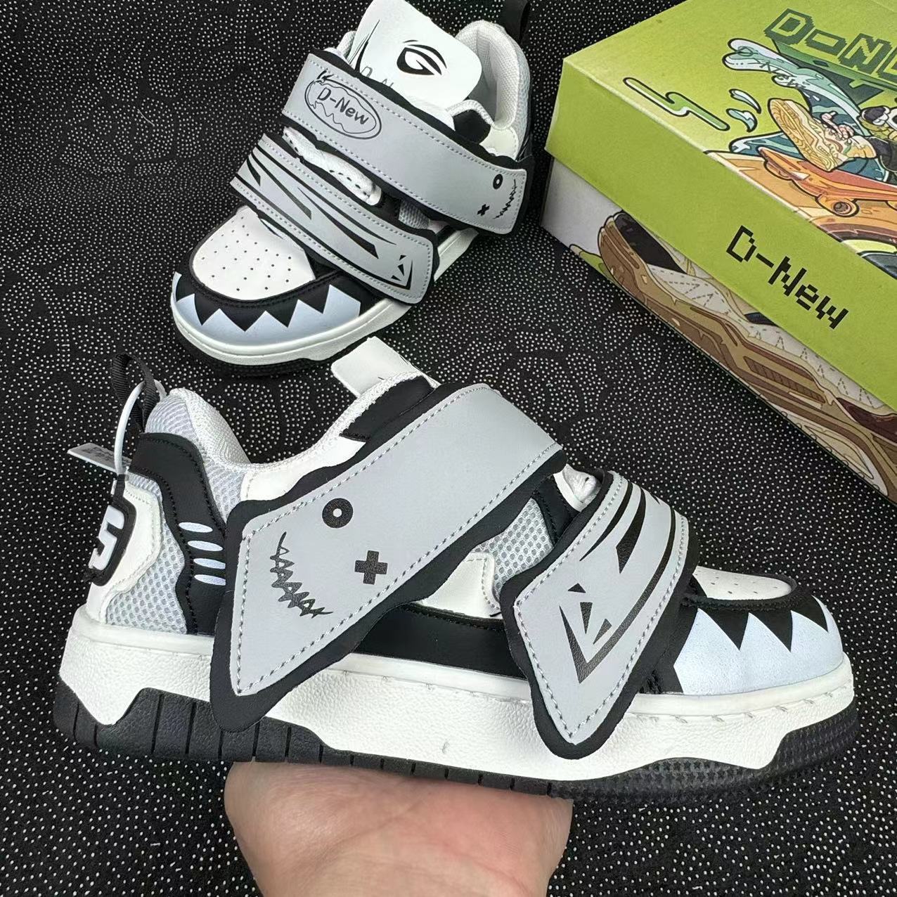 

Нішеві Guochao божевільні туфлі на платформі Tyrannosaurus rex хлібні туфлі чоловічі та жіночі повсякденні туфлі контрастного кольору універсальні кеди для пари спортивні 44