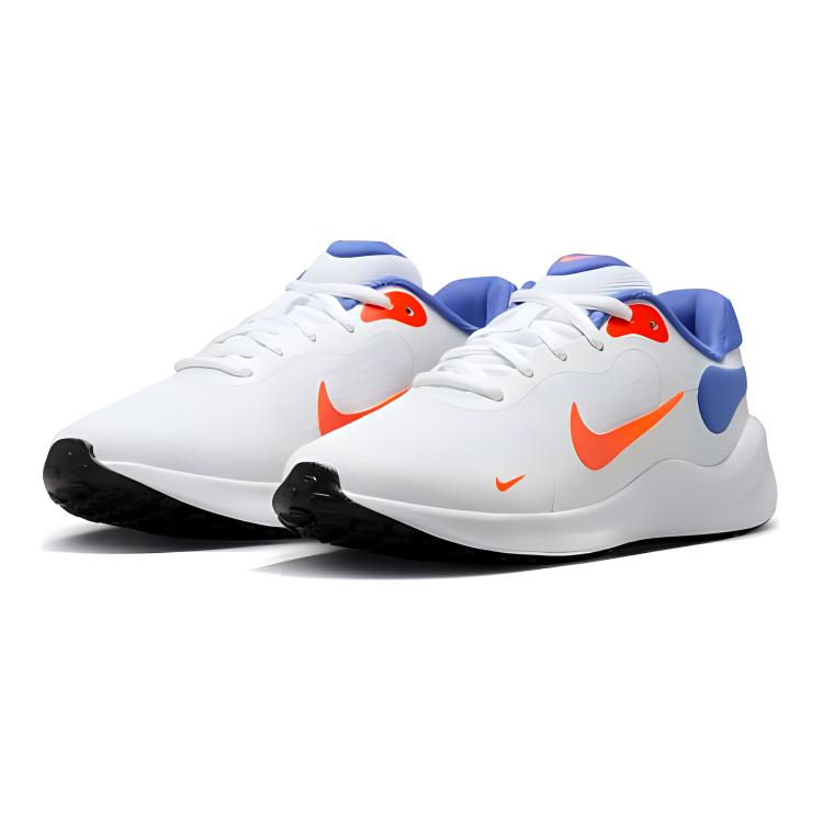 New Nike REVOLUTION 7 Anti Slip Wear Resistant Low Top Kids' Running Shoes White Teenagers FB7689-102