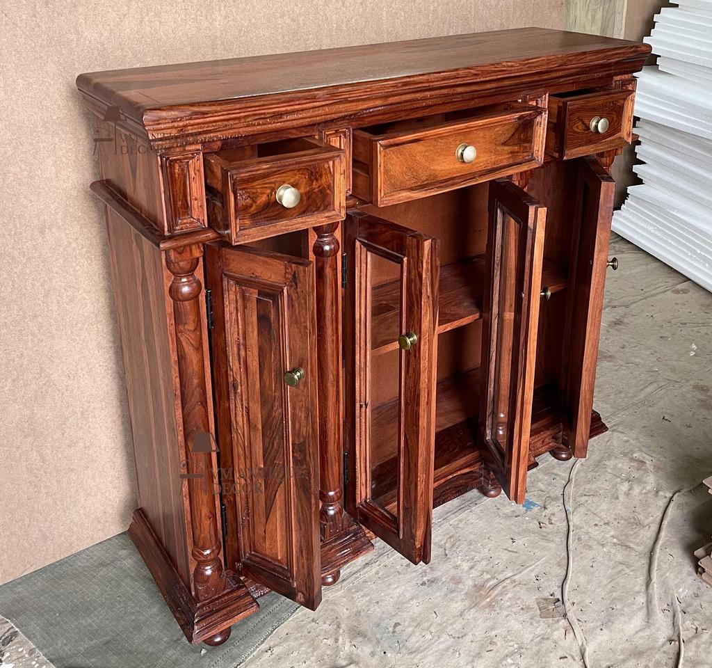 Escritorio Armario de Madera Maciza Mesita de Noche Aparador de Almacenamiento | Cajón Propio Hecho a Mano | Muebles de Decoración para el Hogar Estilo Granja - Cómoda Armario de Dormitorio