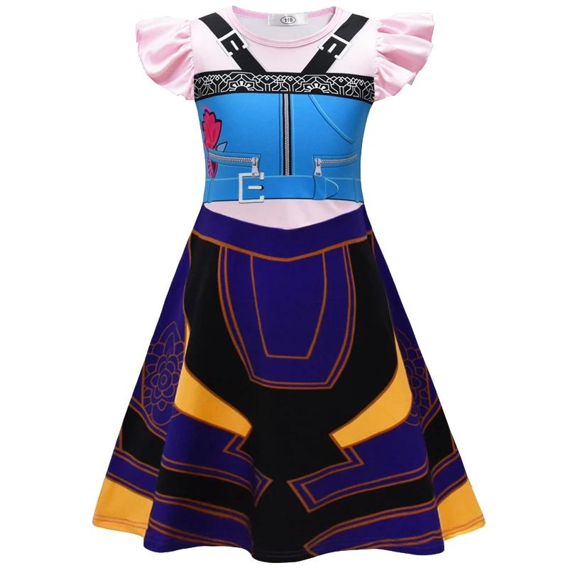 Ensemble 2 pièces pour filles Costume Cosplay Robe de Spectacle Maillot de Bain Fille Vêtements Mode Été Chemise de Nuit Fille 100(Height) blue