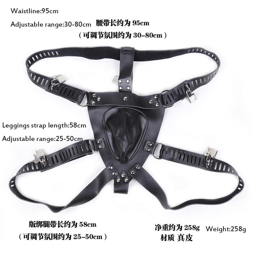 Newest Male Faux Leather Chastity Belt Straps Lockable Bondage  Penis Cock Cage Male Chastity Devices Belt Erotic Sexy Toys