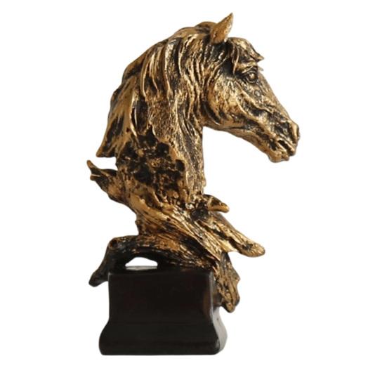 jijijing Lion Bust Statue, King of Beasts Figurine, Resin Animal Head Sculpture for Home Office Living Room Decor A