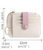 1pcs Compact, mini, ultra-thin new card bag, women's contrasting color student card bag, keychain, change bag, trendy