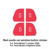 For Tesla Model 3 Highland Model Y/YL Juniper 2025-2026 Door Opening Button Sticker Door Window Button Car Auto Accessories 4PCS