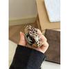 Leopard Print Genuine Leather Strap for Apple Watch, Fits Ultra 2, 49/46/45/42/40mm, Leather Wristband for iWatch Series 11 / 10 / 9 / 8 / 7 / 6/ 5/SE