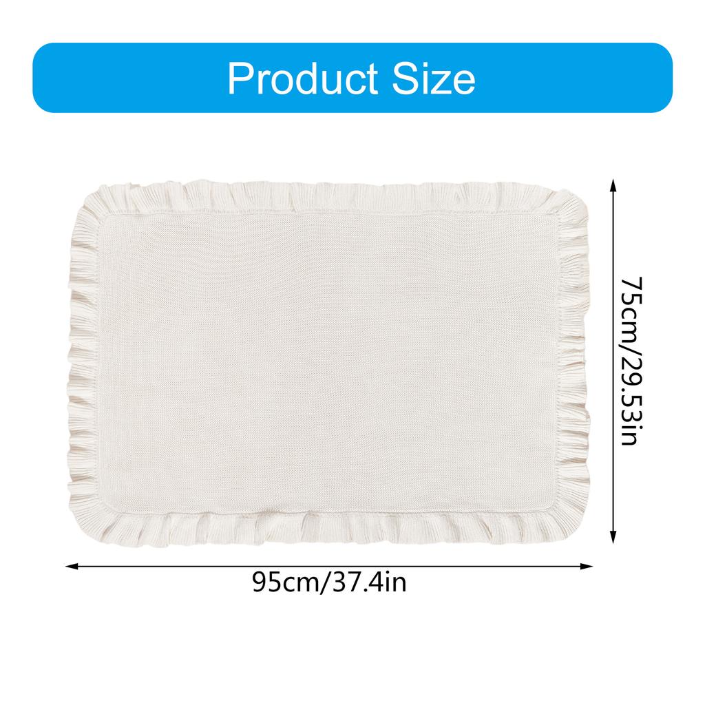 Autumn Winter Blanket Baby Lotus Leaf Edge Blanket Comfortable Cotton Knitted Strollers Cover Children's Bed Throw