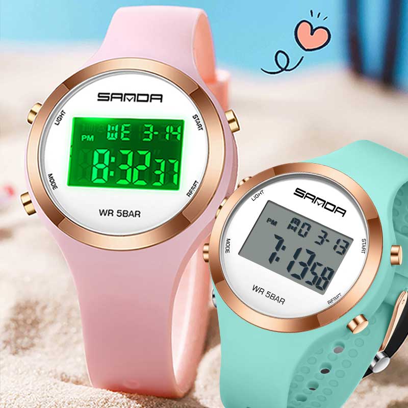 Boys Girls Digital Watch Women LED Sports Watch For Women Wrist Watch Ladies Waterproof Electronic Watch Children Gift