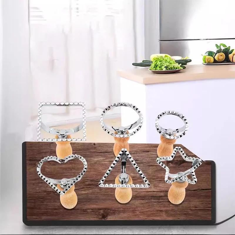 Pastry Press Mold Ravioli Cutter Dumpling Lace Embossing Device Ravioli Maker Mold Cookie Mold Kitchen Baking Tool for Household