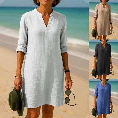 Sommer Neues Damen Lässiges Lockeres Mode Retro Kleid