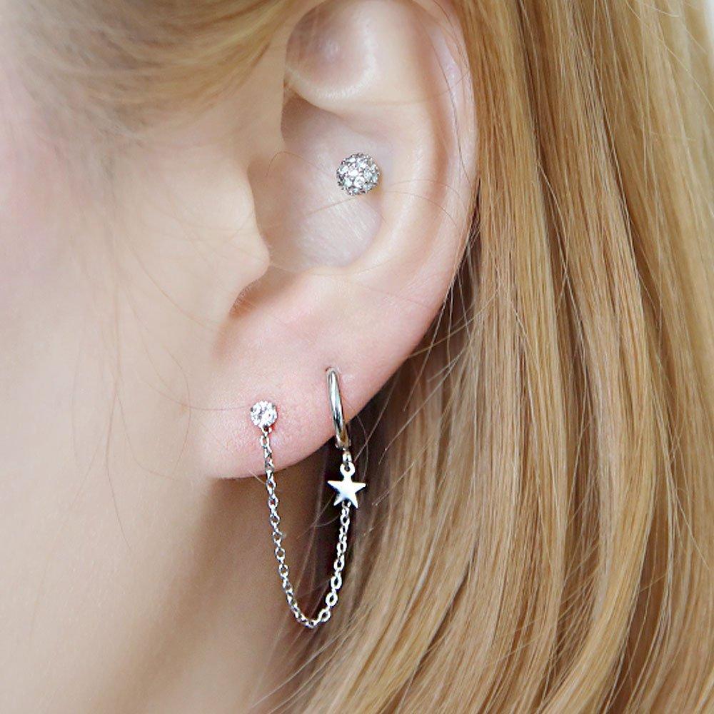 [1+1] Surgical Piercing Starlight Chain (Single Side Sold)